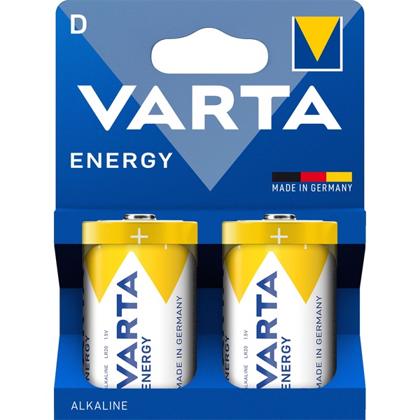 VARTA 4120229422 Energy D (LR20) góliát elem 2db/csomag (műanyagmentes csomagolás)