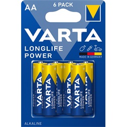 Varta 4906121446 Longlife Power AA (LR6) alkáli ceruza elem 6 db/bliszter