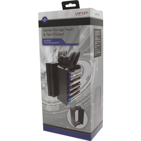 Venom VS2736 PS4 fekete játék tartó és töltő állvány