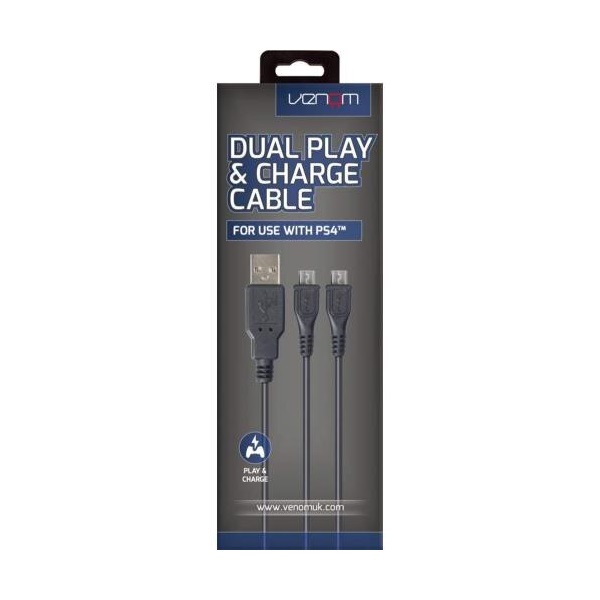 Venom VS2794 Dual Play & Charge PS4 3m Micro-USB fekete töltőkábel