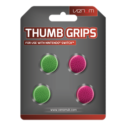 Venom VS4917 Nintendo Switch kontrollerhez rózsaszín, zöld hüvelykujj csúszásgátló (4db)