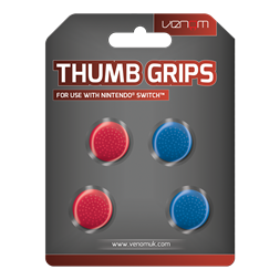 Venom VS4918 Nintendo Switch kontrollerhez piros, kék hüvelykujj csúszásgátló (4x)