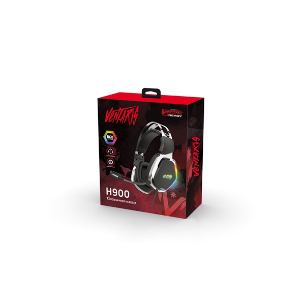 Ventaris H900 RGB 7.1 fekete-ezüst gamer headset (Újracsomagolt)