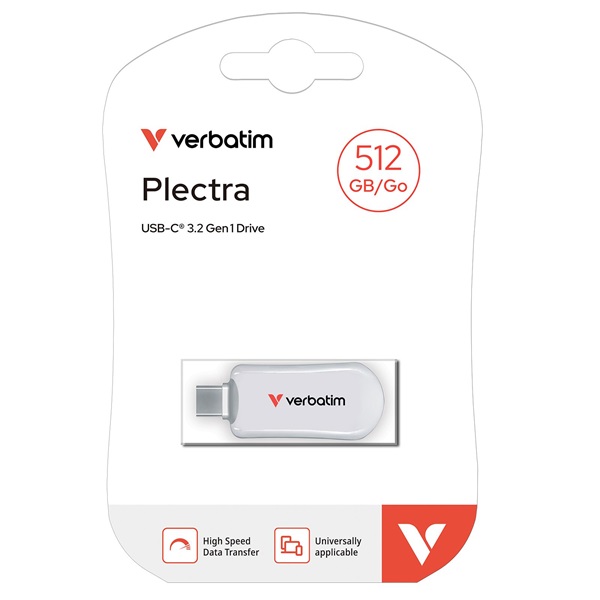 Verbatim 30231 512GB USB-C Plectra Flash Drive