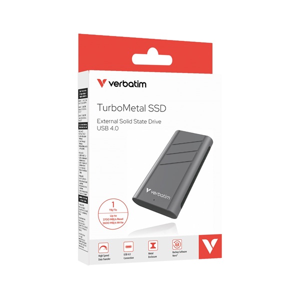 Verbatim 32021 1TB USB4.0 Turbo Metal külső SSD
