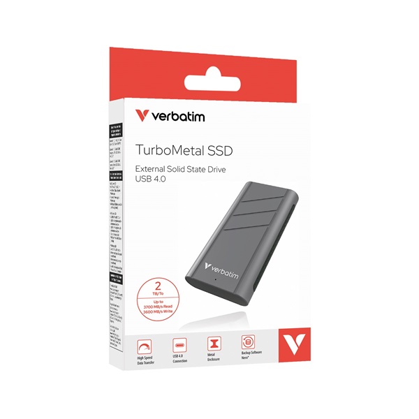 Verbatim 32022 2TB USB4.0 Turbo Metal külső SSD