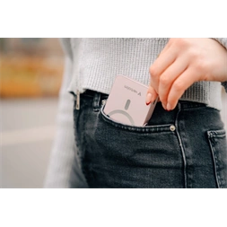 Verbatim 32267 Charge n Go 10000mAh rózsaszín vezeték nélküli kitámasztható mágneses powerbank