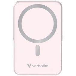 Verbatim 32267 Charge n Go 10000mAh rózsaszín vezeték nélküli kitámasztható mágneses powerbank
