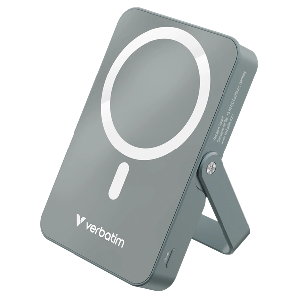Verbatim 32268 Charge n Go 10000mAh szürke vezeték nélküli kitámasztható mágneses powerbank