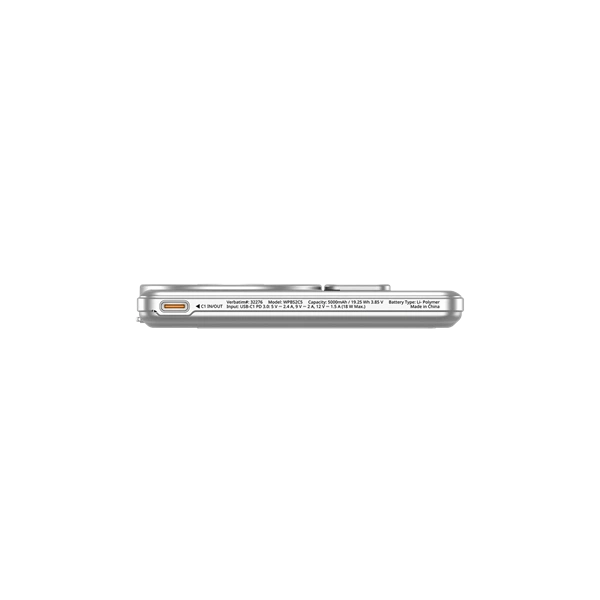 Verbatim 32276 Charge n Go 2C 5000mAh ezüst vezeték nélküli mágneses kitámasztható powerbank 2xUSB-C kábellel