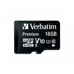 Verbatim 44082 SDHC 16GB U1 Class 10 micro memóriakártya + adapter