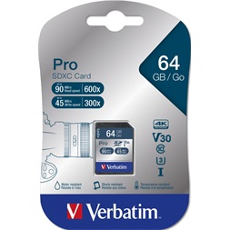 Verbatim 47022 SDHC 64GB Pro U3 Class 10 memóriakártya