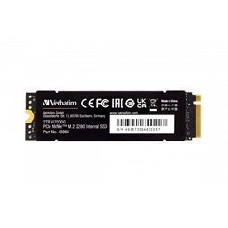 Verbatim 49368 Vi7000G 2TB Internal PCIe NVMe M.2 fekete SSD