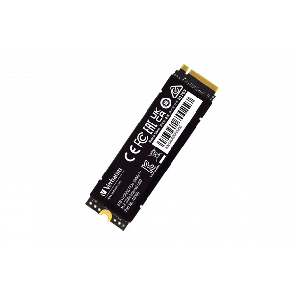 Verbatim 49369 Vi7000G 4TB Internal PCIe NVMe M.2 fekete SSD