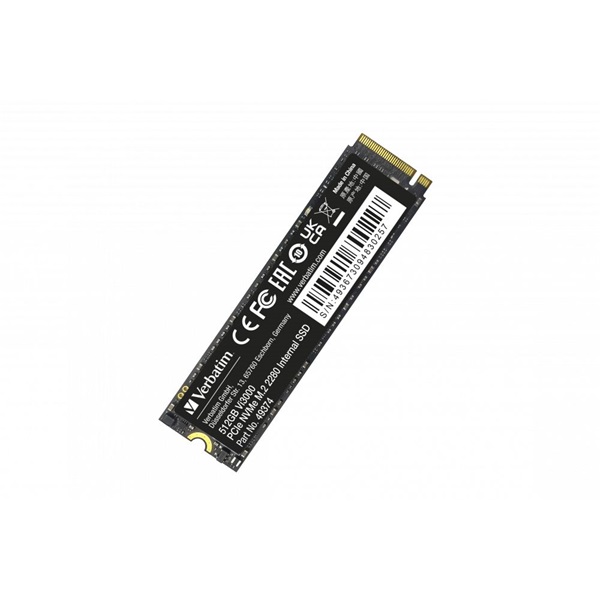 Verbatim 49374 Vi3000 512GB Internal PCIe NVMe M.2 fekete SSD