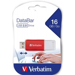 Verbatim 49453 DataBar 16GB USB 2.0 piros Flash Drive