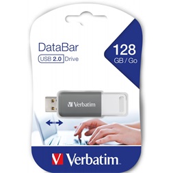 Verbatim 49456 DataBar 128GB USB 2.0 szürke Flash Drive