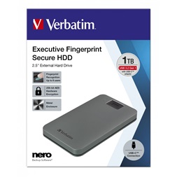 Verbatim 53652 Executive 1TB USB 3.2 Gen 1/USB-C szürke FIPS titkosított külső winchester