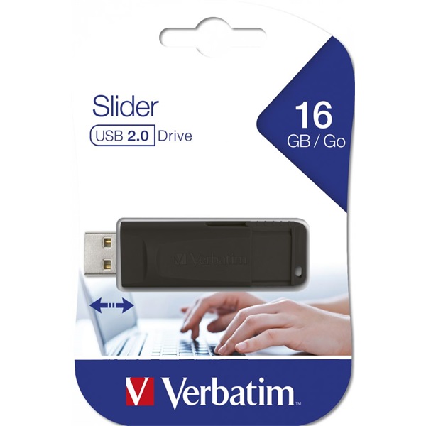 Verbatim 98696 PIN STRIPE 16GB USB 2.0 fekete Flash Drive