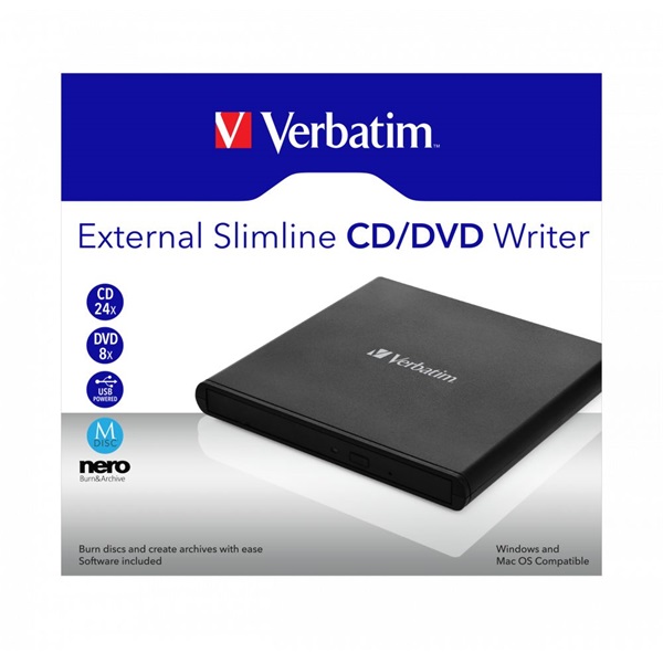 Verbatim 98938 USB 2.0 fekete DVD/CD író külső meghajtó