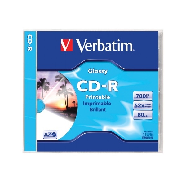 Verbatim CDV7052N CD 700 MB 52x nyomtatható normál tok