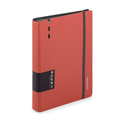 Verde A5 4 gyűrűs 3x30 vegyes lappal tégla gyűrűs mappa