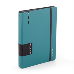 Verde A5 4 gyűrűs 3x30 vegyes lappal türkiz gyűrűs mappa