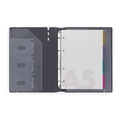 Verde A5 4 gyűrűs 3x30 vegyes lappal türkiz gyűrűs mappa