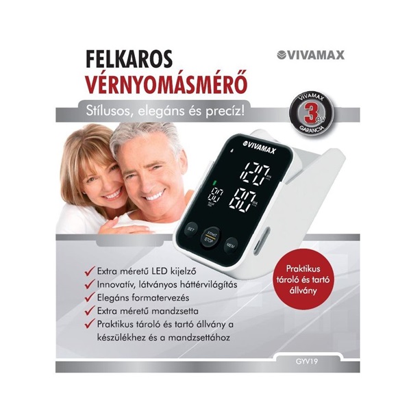 Vivamax GYV19 felkaros vérnyomásmérő (Újracsomagolt)