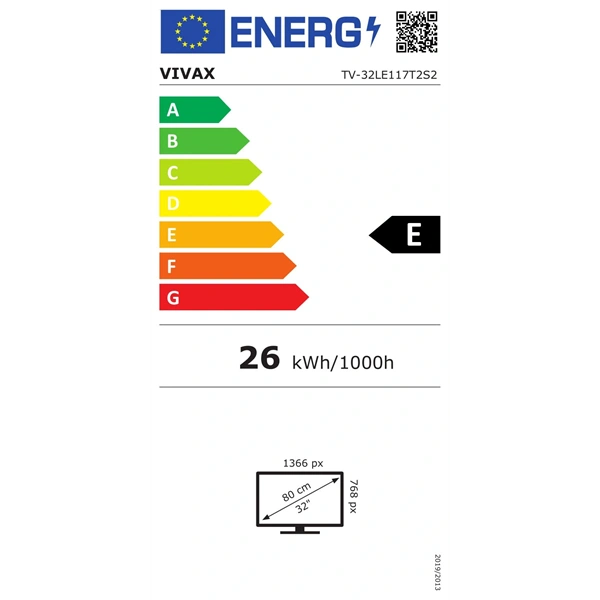 Vivax 32" 32LE117T2S2 HD Ready LED TV (Újszerű)