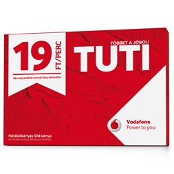 Vodafone TUTI 100+ 1GB SMART feltöltőkártyás SIM csomag