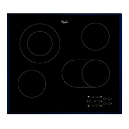 Whirlpool AKT 8190/BA fekete, beépíthető, elektromos üvegkerámia, főzőzóna: 4, beépíthető méret: 56cm, főzőlap