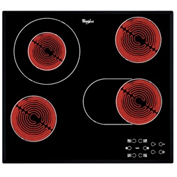 Whirlpool AKT 8190/BA fekete, beépíthető, elektromos üvegkerámia, főzőzóna: 4, beépíthető méret: 56cm, főzőlap