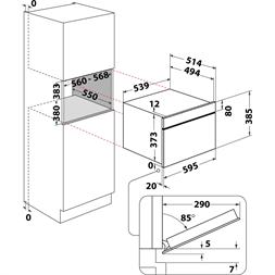 Whirlpool AMW 730/SD 1000W 31L ezüst beépíthető mikrohullámú sütő