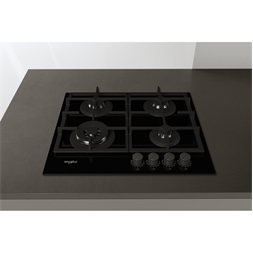 Whirlpool GOFL 629/NB fekete, beépíthető, gáz, főzőzóna: 4 +1 wok égőfej, beépíthető méret: 56cm, főzőlap
