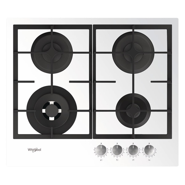 Whirlpool GOFL 629/WH fehér, beépíthető, gáz, főzőzóna: 4 +1 wok égőfej, beépíthető méret: 56cm, főzőlap