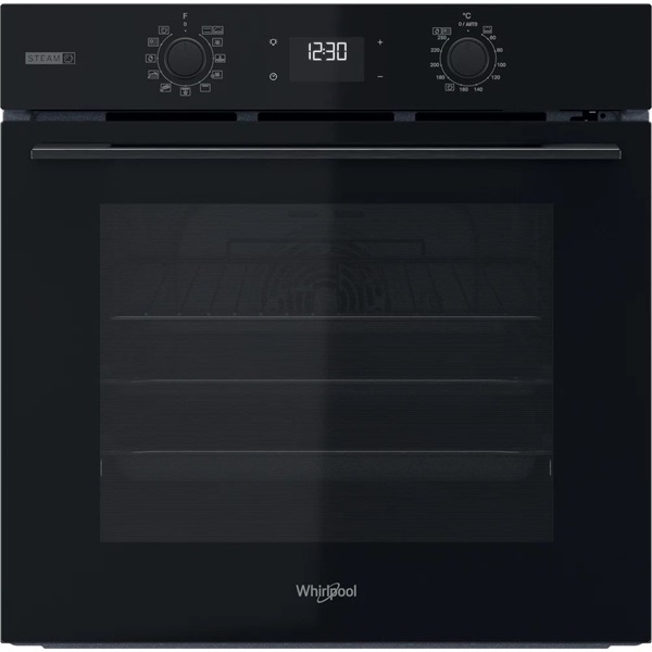 Whirlpool OMSK58RU1SB fekete, beépíthető, sütőtér: 71L, grill, pirolitikus, sütő