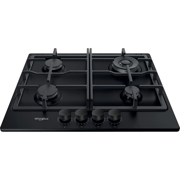 Whirlpool TKRL 661 NB fekete, beépíthető, gáz, főzőzóna: 3 +1 wok égőfej, beépíthető méret: 56cm, főzőlap