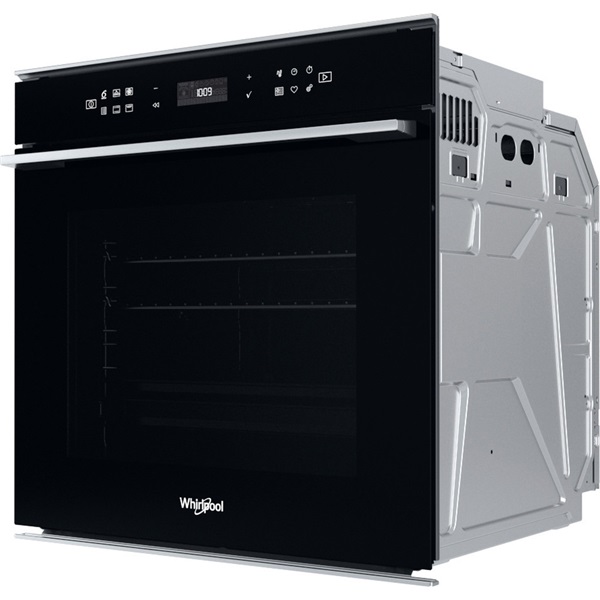 Whirlpool W7 OM4 4S1 P BL fekete, beépíthető, sütőtér: 73L, grill, légkeverés, pirolitikus, sütő