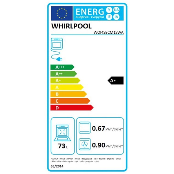 Whirlpool WOI4S8CM1SWA fehér, beépíthető, sütőtér: 73L, sütő