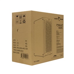 White Shark GCC-2303 Bullet fehér (táp nélküli switch) ablakos ATX ház