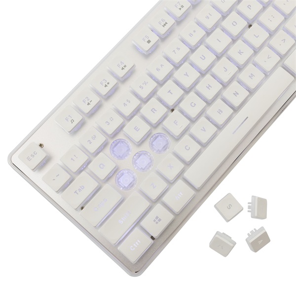 White Shark GK-003241W-US Tachi US fehér gamer billentyűzet