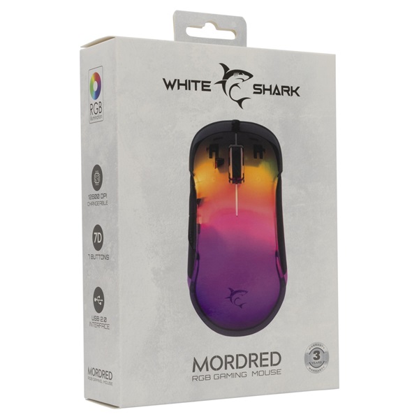 White Shark GM-5017B Mordred fekete gamer egér
