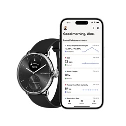 Withings HWA10-model 1 ScanWatch 2 38mm fekete okosóra (Újracsomagolt)