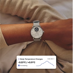 Withings HWA10-model 1 ScanWatch 2 38mm fekete okosóra (Újracsomagolt)
