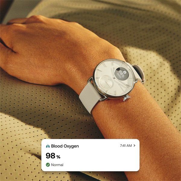 Withings HWA10-model 2 ScanWatch 2 38mm fehér okosóra (Újracsomagolt)