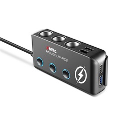 Xblitz R7 multifunkciós fekete szivargyújtó elosztó és gyorstöltő