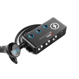 Xblitz R7 multifunkciós fekete szivargyújtó elosztó és gyorstöltő