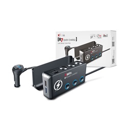 Xblitz R7 multifunkciós fekete szivargyújtó elosztó és gyorstöltő