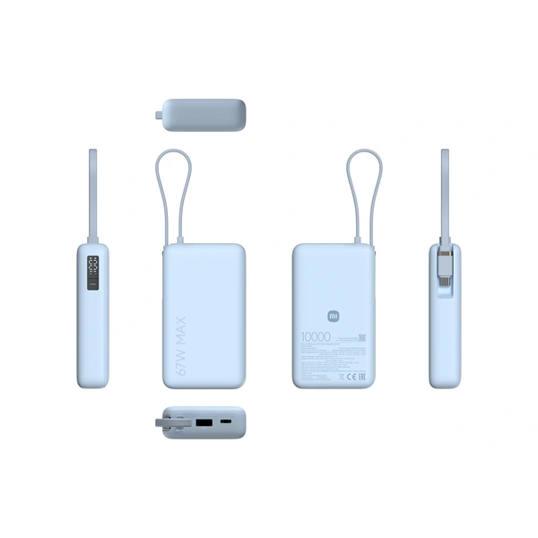 Xiaomi 67W 10000 (Integrated Cable) kék power bank